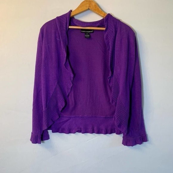 5/ $25 Isabelle Rodriguez Purple Open Front Cardigan S - Picture 2 of 11